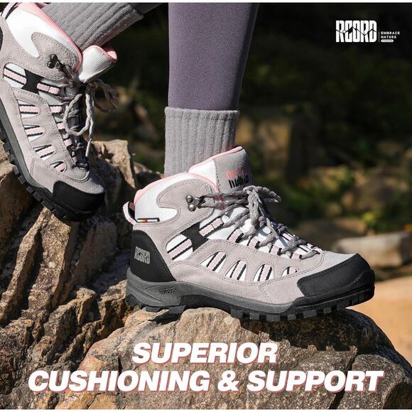 R CORD Womens Waterproof Breathable Non-slip Hiking Boot for Outdoors - Picture 5 of 6